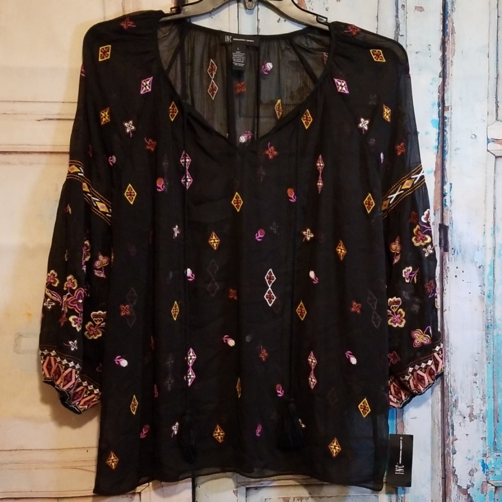 NWT INC International Concepts Sheer Blouse